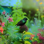etourneau dans le jardin Étourneau dans le jardin : un invité surprenant !